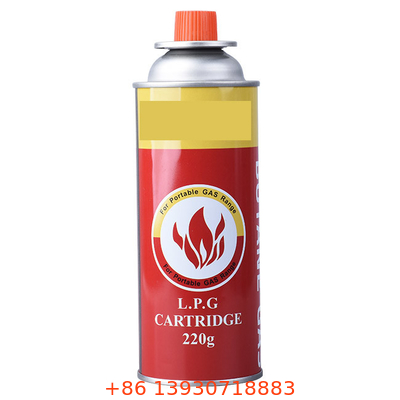 Клапан и крышка патрона баллона бутана Tinplate 220g портативные для на открытом воздухе располагаться лагерем