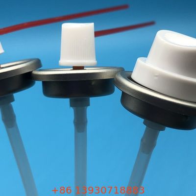 Аэрозольный клапан для карбюраторных очистительных продуктов для агрессивных распылителей растворителей