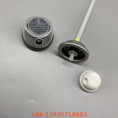 Прозрачный и устойчивый к засорению аэрозольный клапан для распыления тела с технологией распределения 360° и универсальным устройством для стандартных алюминиевых банок