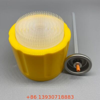 Multi-Purpose Foam Spray Valve with Integrated Brush Cap for Consistent Dispensing and Customizable Actuator