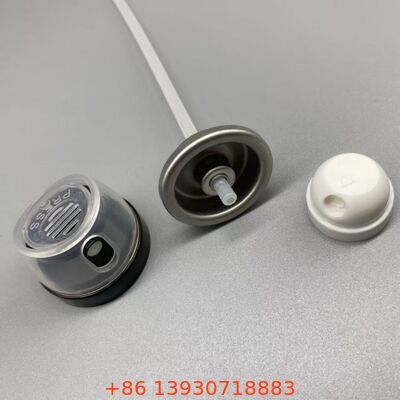 Прозрачный и устойчивый к засорению дезодорантный клапан для распыления тела с технологией распределения 360 ° и универсальным подходом для стандартных алюминиевых банок